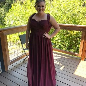 Azazie Cameron Cabernet bridesmaids dress